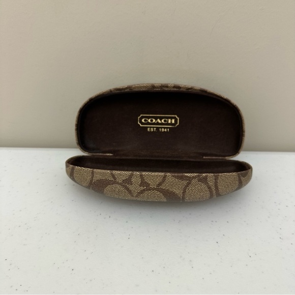 Coach Monogram Brown Clamshell Eyeglasses or Sunglasses Hard Case - Picture 6 of 13